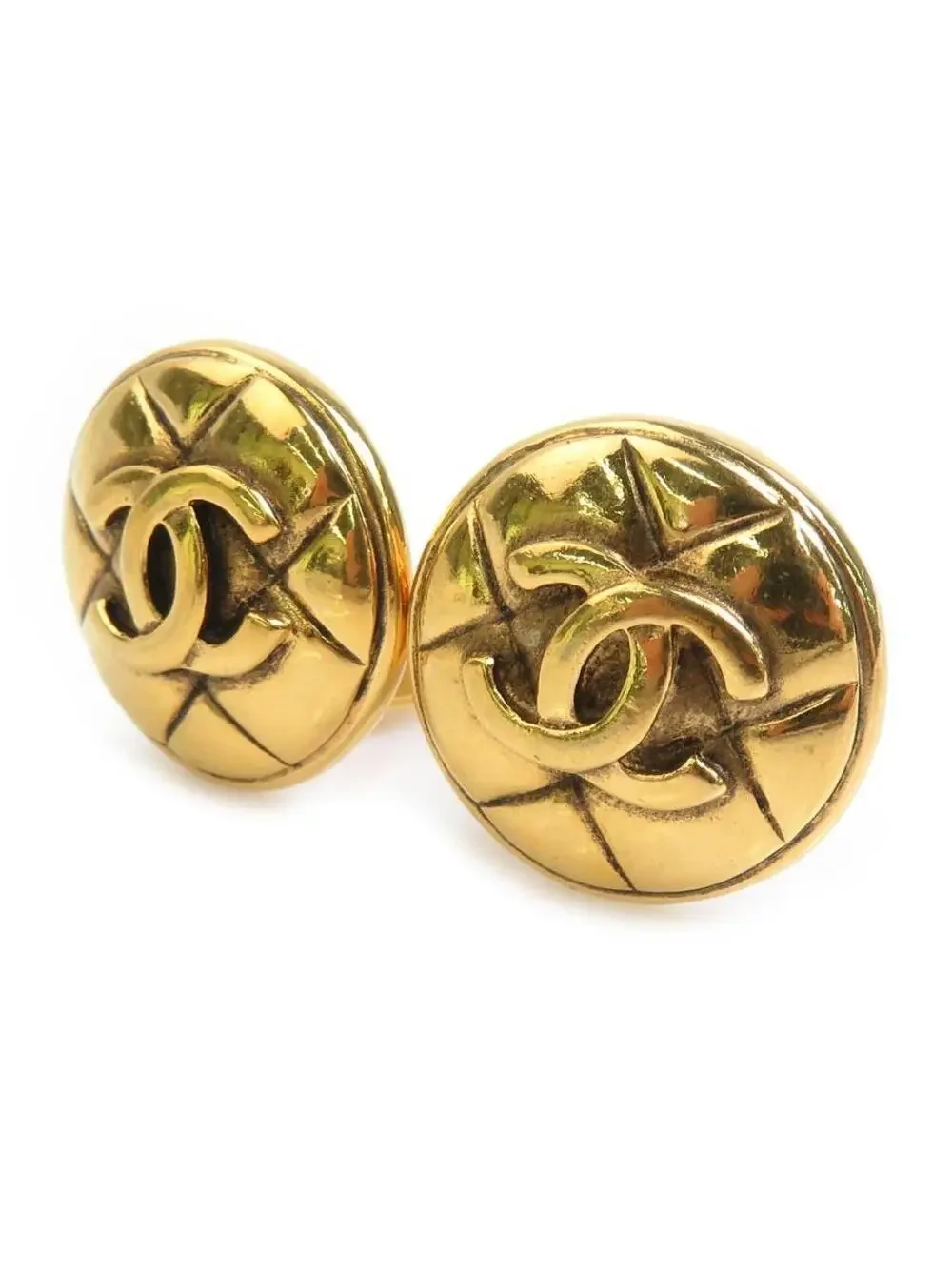 Auth Chanel Cc Logo Clip On Earrings #303002C32B